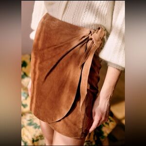 NWT Sezane Keira Skirt, 10/42, Camel